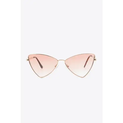 Gold Framed Pink Cat-Eye Sunglasses