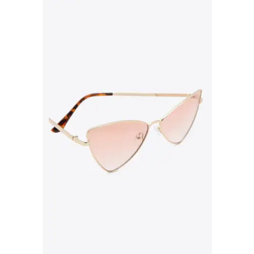 Gold Framed Pink Cat-Eye Sunglasses