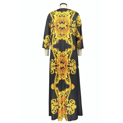 Glamorous Printed Plunge One-Piece Swim Set for Beach Elegance