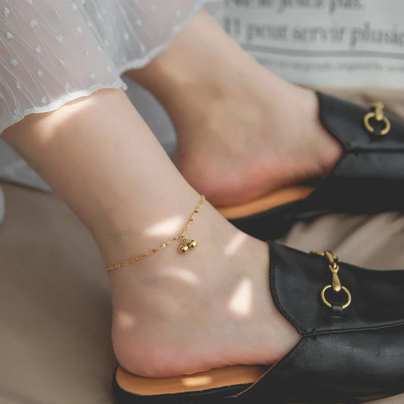 Gold Fashion Personality Small Ball Starry Design Mori All-Match Anklet