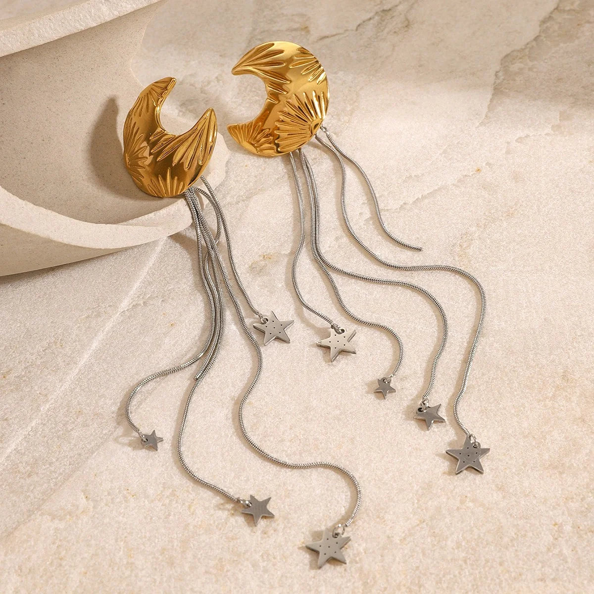 Gold Moon Earrings