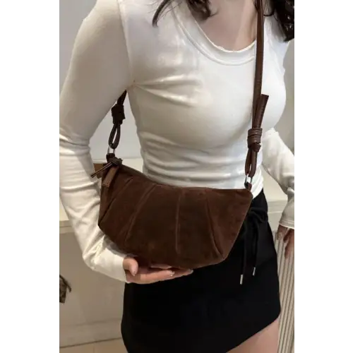 Iconic Suede Croissant Shape Shoulder Bag