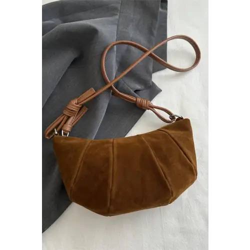 Iconic Suede Croissant Shape Shoulder Bag