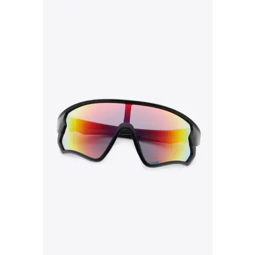 Iridescent Polycarbonate Shield Sunglasses