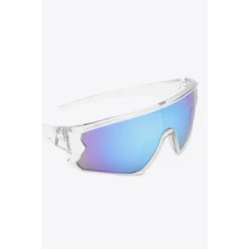 Iridescent Polycarbonate Shield Sunglasses