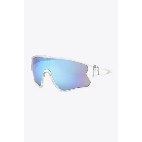 Iridescent Polycarbonate Shield Sunglasses