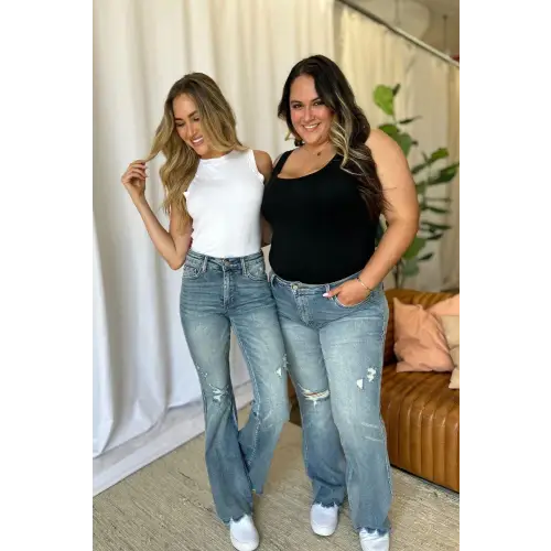 Medium Rise Flare Jeans