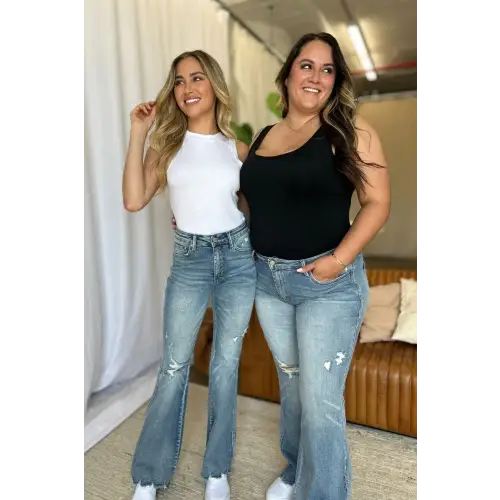 Medium Rise Flare Jeans