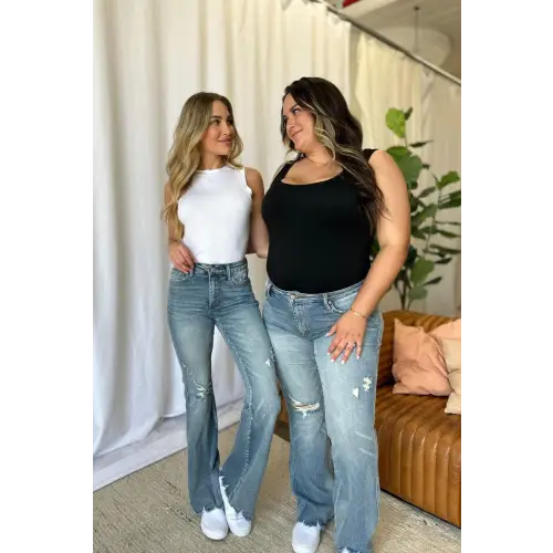Medium Rise Flare Jeans