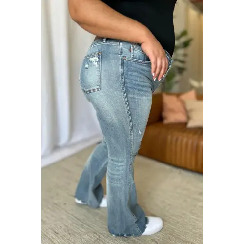 Medium Rise Flare Jeans