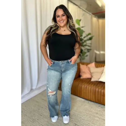 Medium Rise Flare Jeans