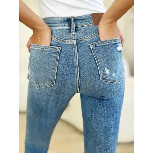 Destroy Cuff Skinny Jeans