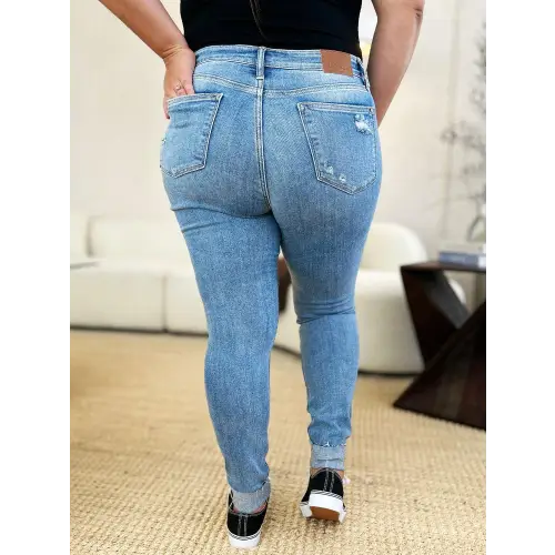 Destroy Cuff Skinny Jeans