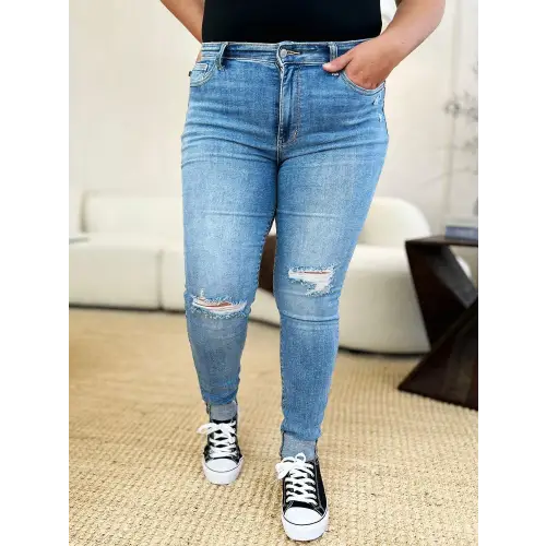 Destroy Cuff Skinny Jeans Medium