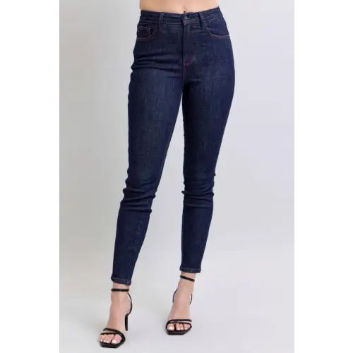 Heart Shaped Pockets Jeans Dark