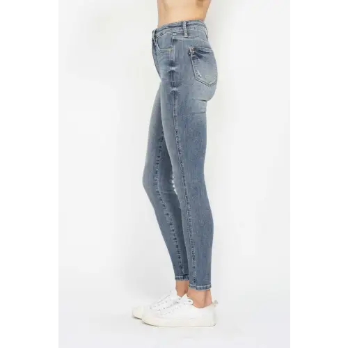 Contrast Wash Skinny Jeans