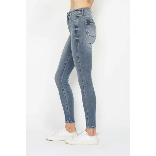 Contrast Wash Skinny Jeans