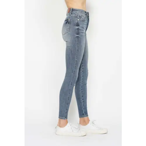 Contrast Wash Skinny Jeans