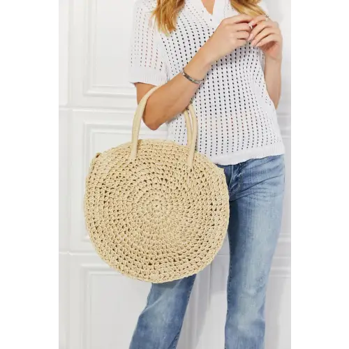 Beach Rattan Handbag Ivory Ivory One Size