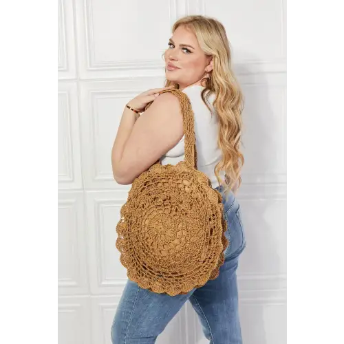 Brunch Rattan Tote Bag Caramel One Size