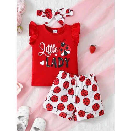 Trendy Ruffled Three Piece Baby Outfit for Loving Families