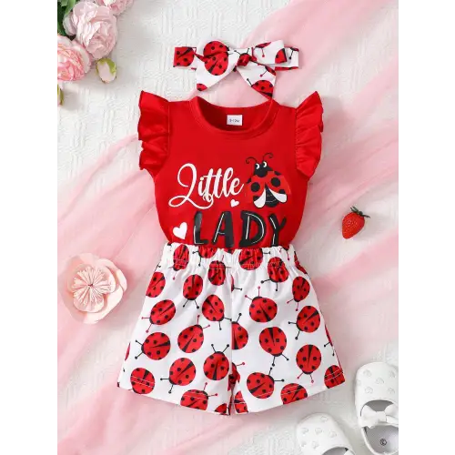 Trendy Ruffled Three Piece Baby Outfit for Loving Families