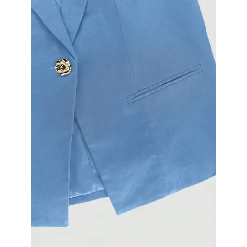 Buttoned Pocketed Cotton-Linen Set
