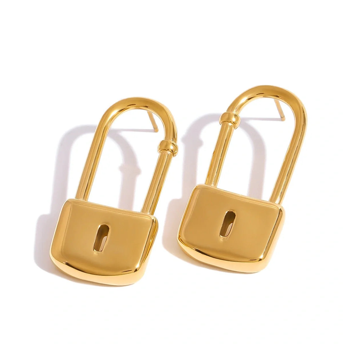 Lock-Shaped Personalized Earrings