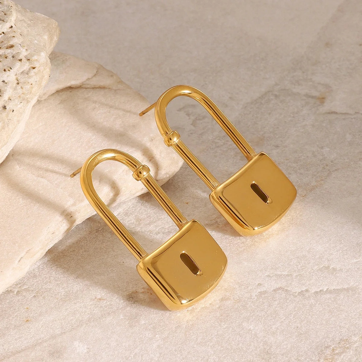 Lock-Shaped Personalized Earrings