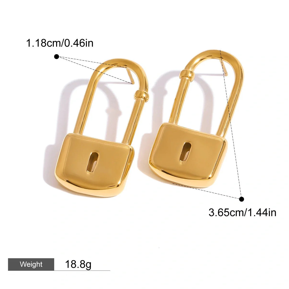 Lock-Shaped Personalized Earrings