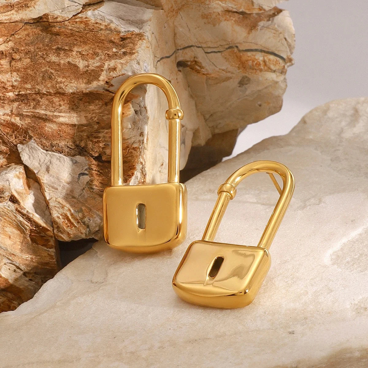 Lock-Shaped Personalized Earrings