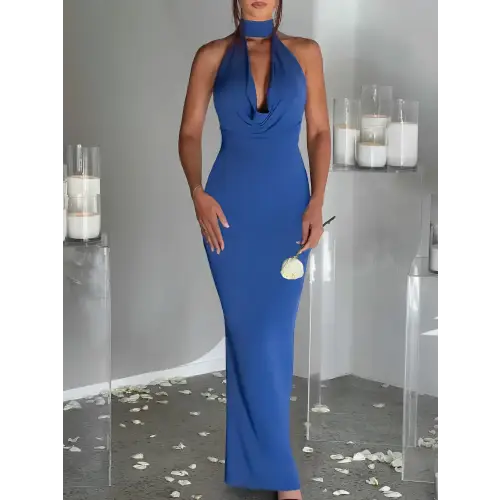 Stretchy Dress Ultimate Comfort and Style Royal Blue