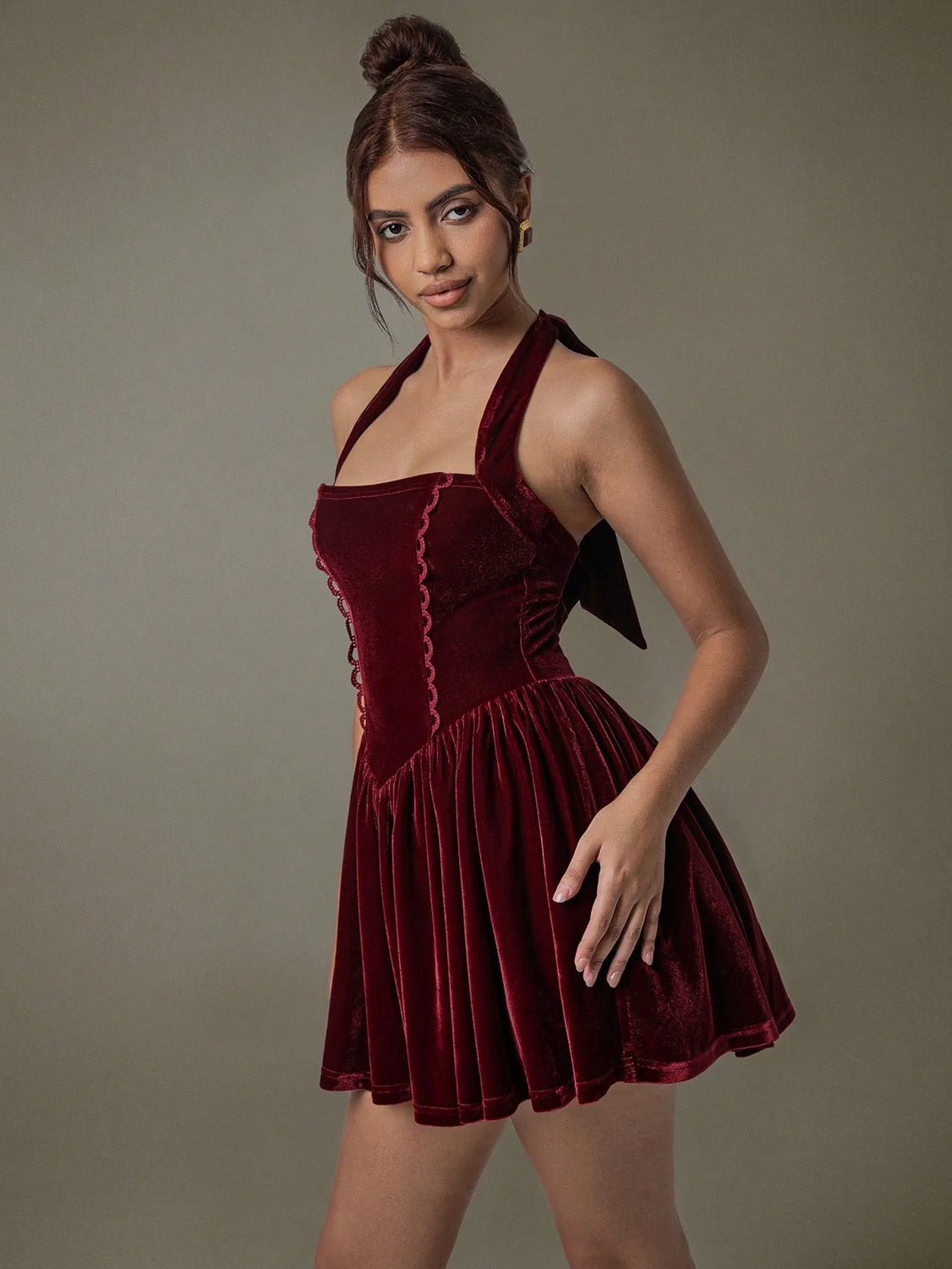 Luxe Burgundy Dress