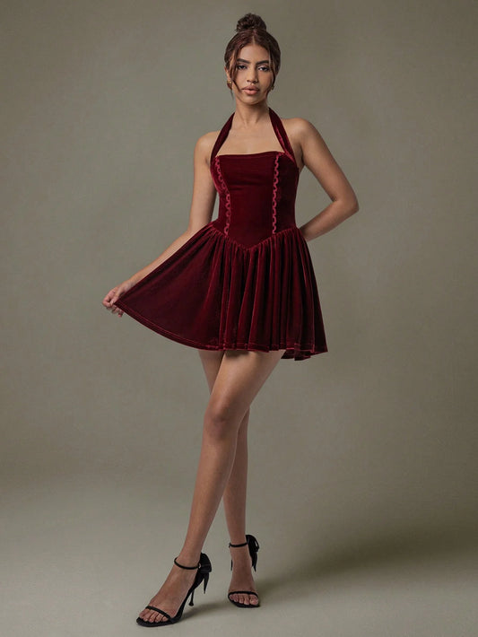 Luxe Burgundy Dress
