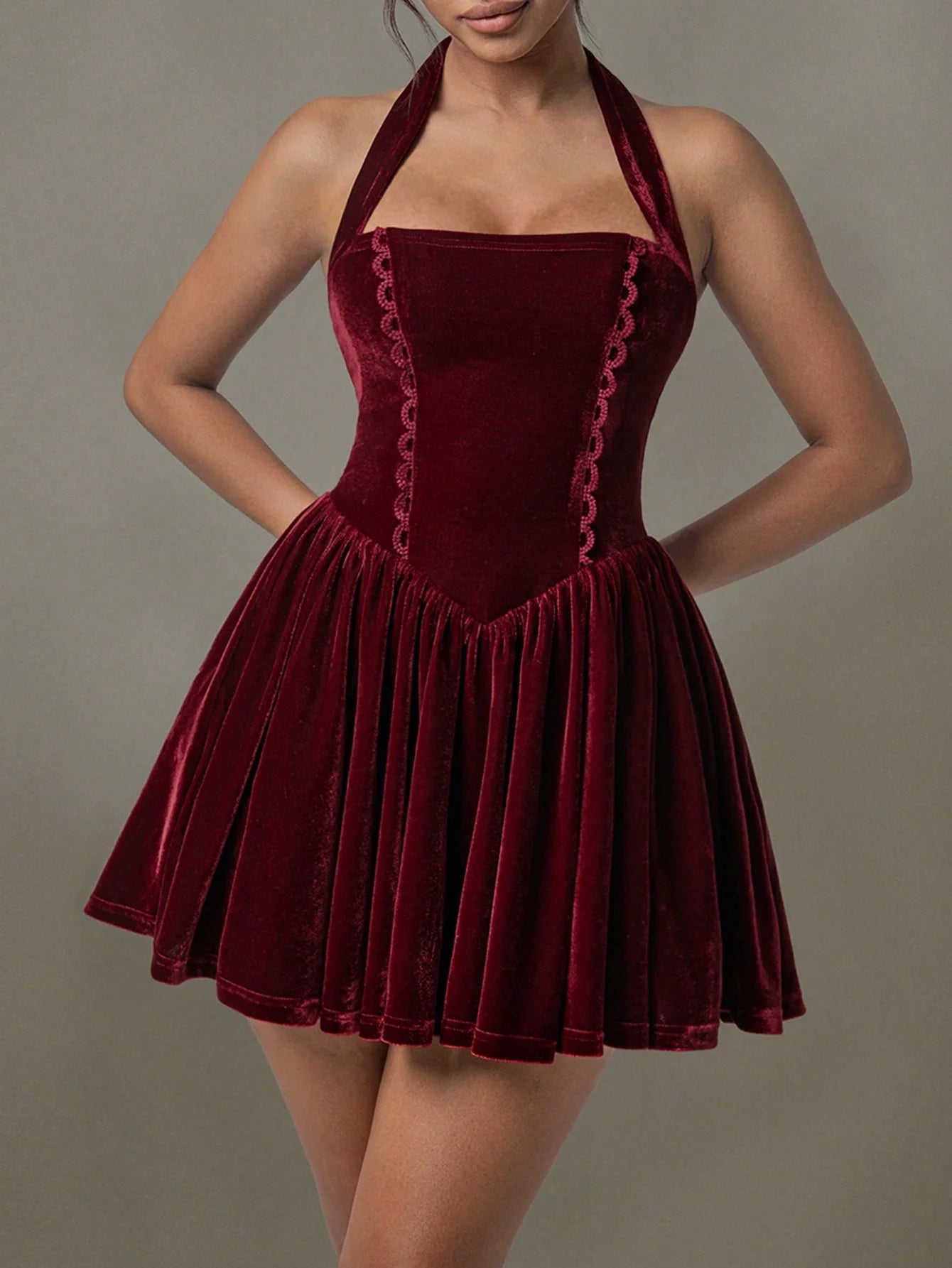 Luxe Burgundy Dress
