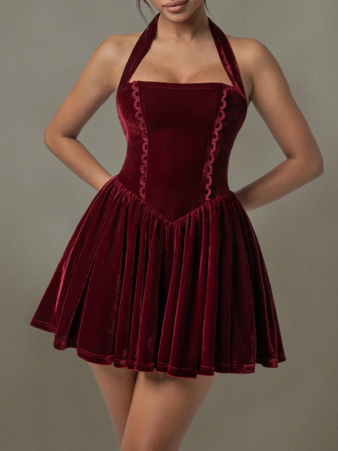 Luxe Burgundy Dress