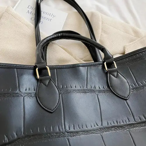 Luxe Crocodile Leather Tote Bag