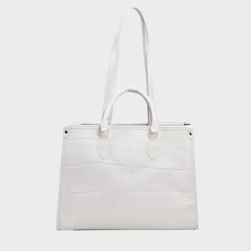 Luxe Crocodile Leather Tote Bag