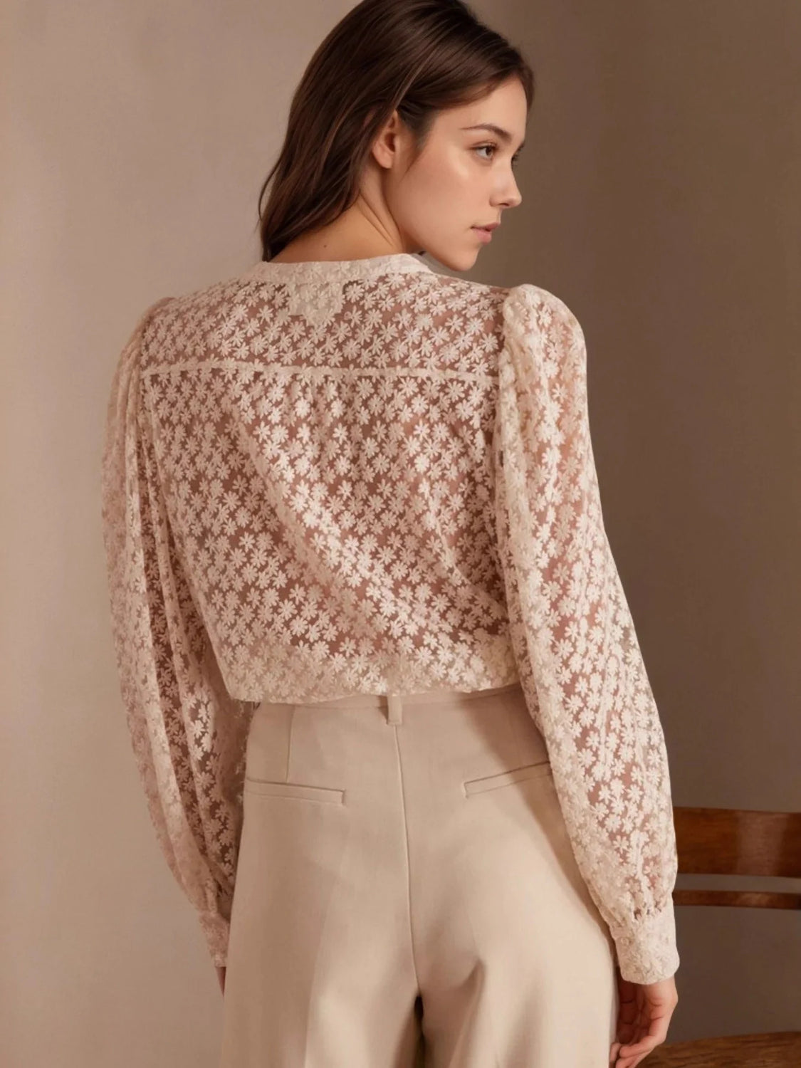 Luxe White Lace Blouse for Effortless Elegance in Any Occasion