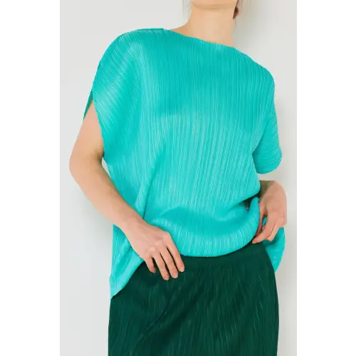 Pleated Oversized Dolman Blouse