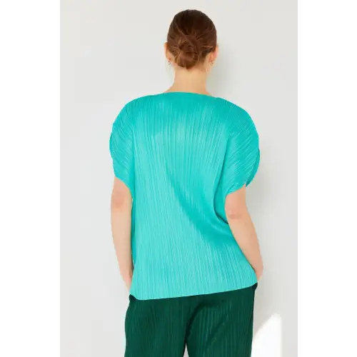 Pleated Oversized Dolman Blouse