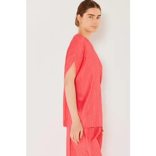 Pleated Oversized Dolman Blouse