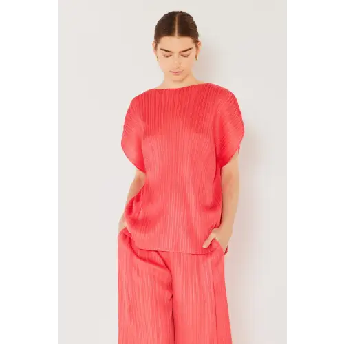 Pleated Oversized Dolman Blouse
