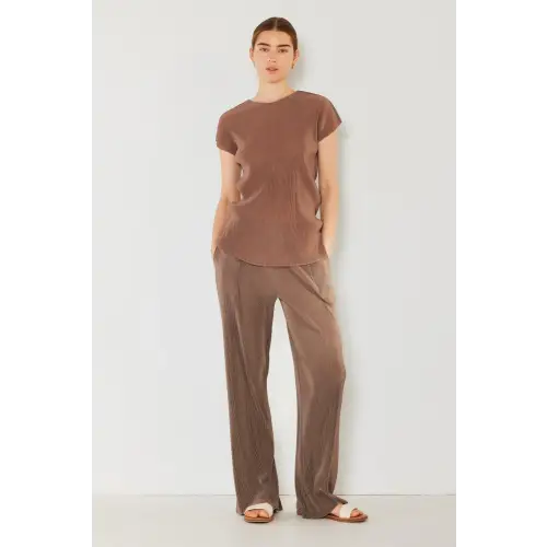 Rib Pleated Top