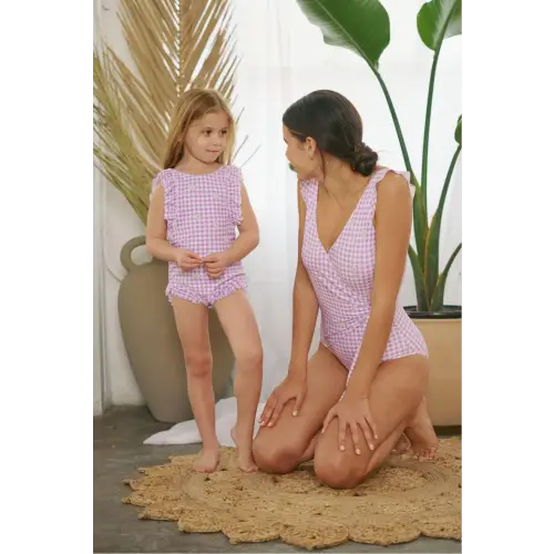 Pink Ruffle Swimsuit
