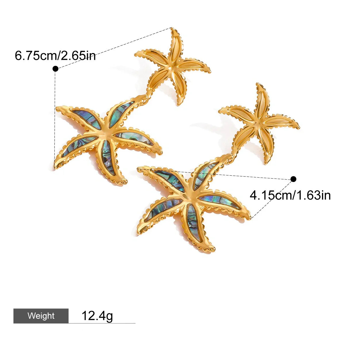 Marine Starfish-Shaped Earrings