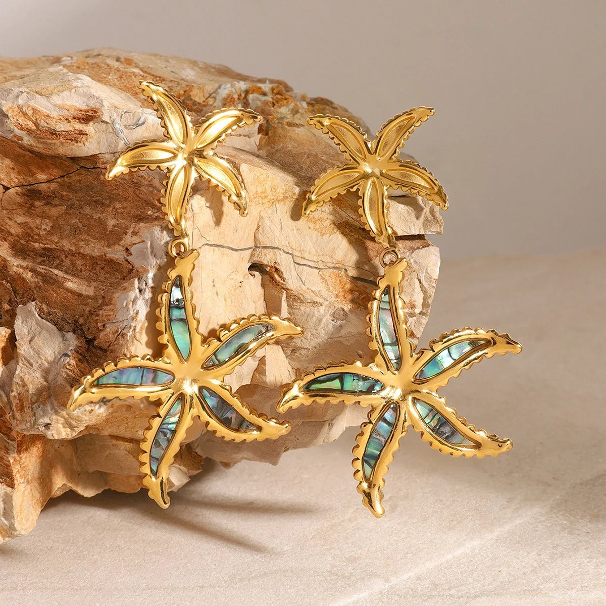 Marine Starfish-Shaped Earrings
