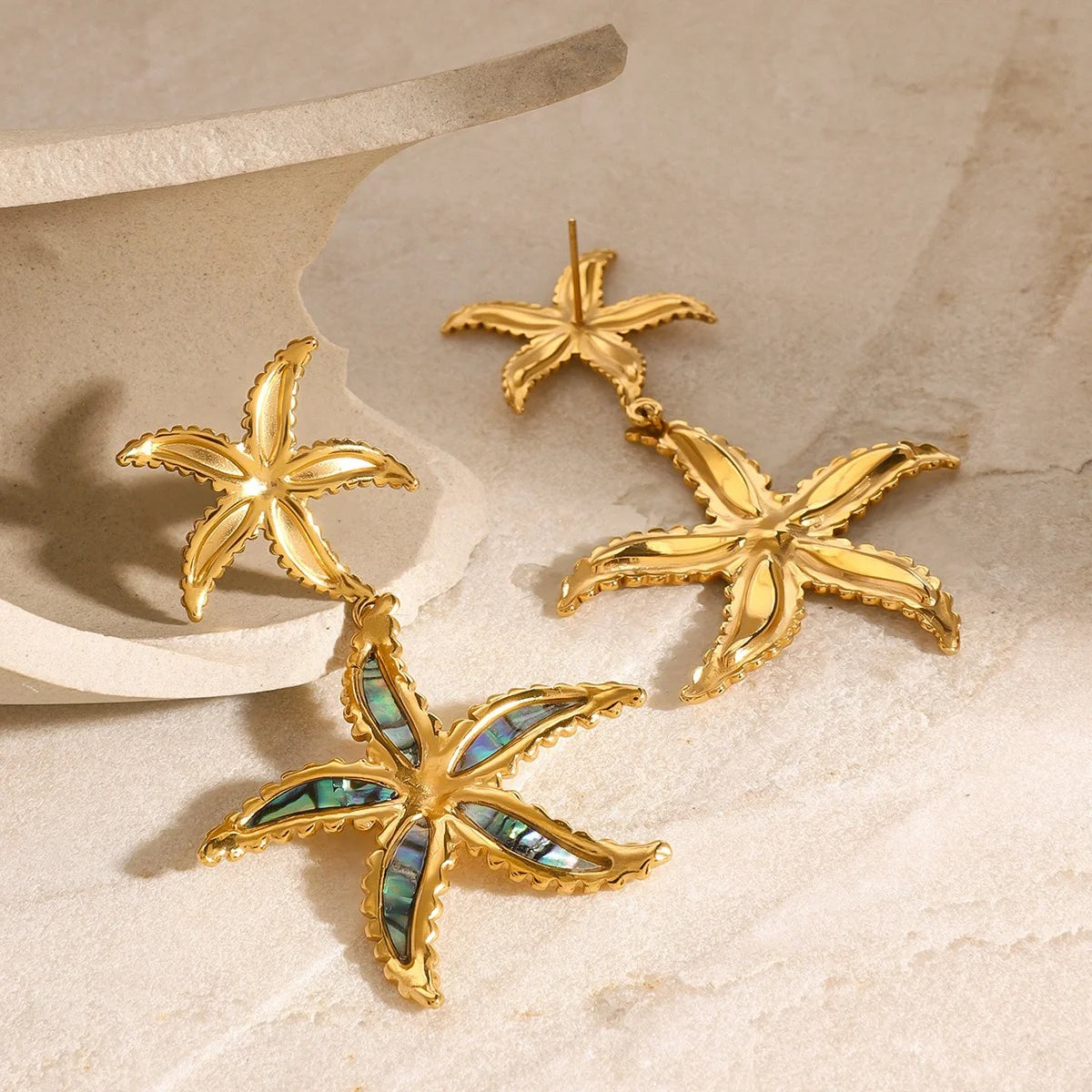 Marine Starfish-Shaped Earrings