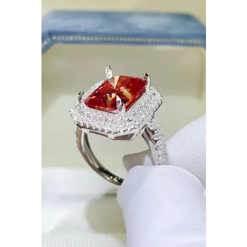 Moissanite 925 Sterling Silver Ring Anniversary Sale