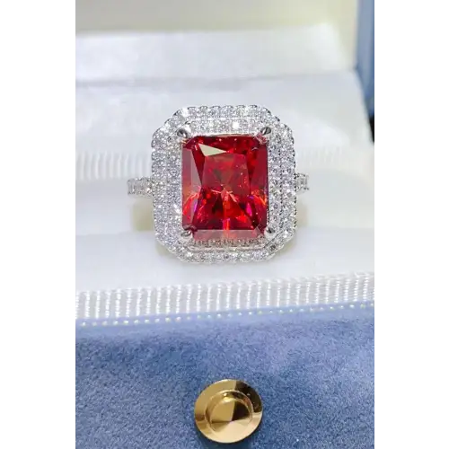 Moissanite 925 Sterling Silver Ring Anniversary Sale Scarlet